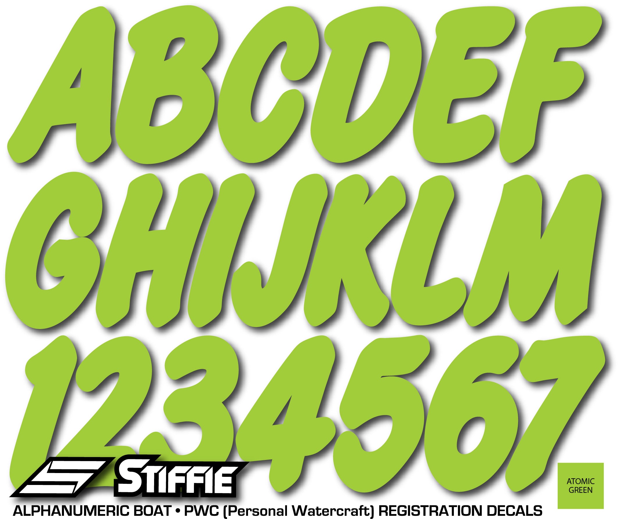 STIFFIE Whipline WL101 Boat PWC Numbers Decal Registration SeaDoo WHITE E. GREEN - Foto 8