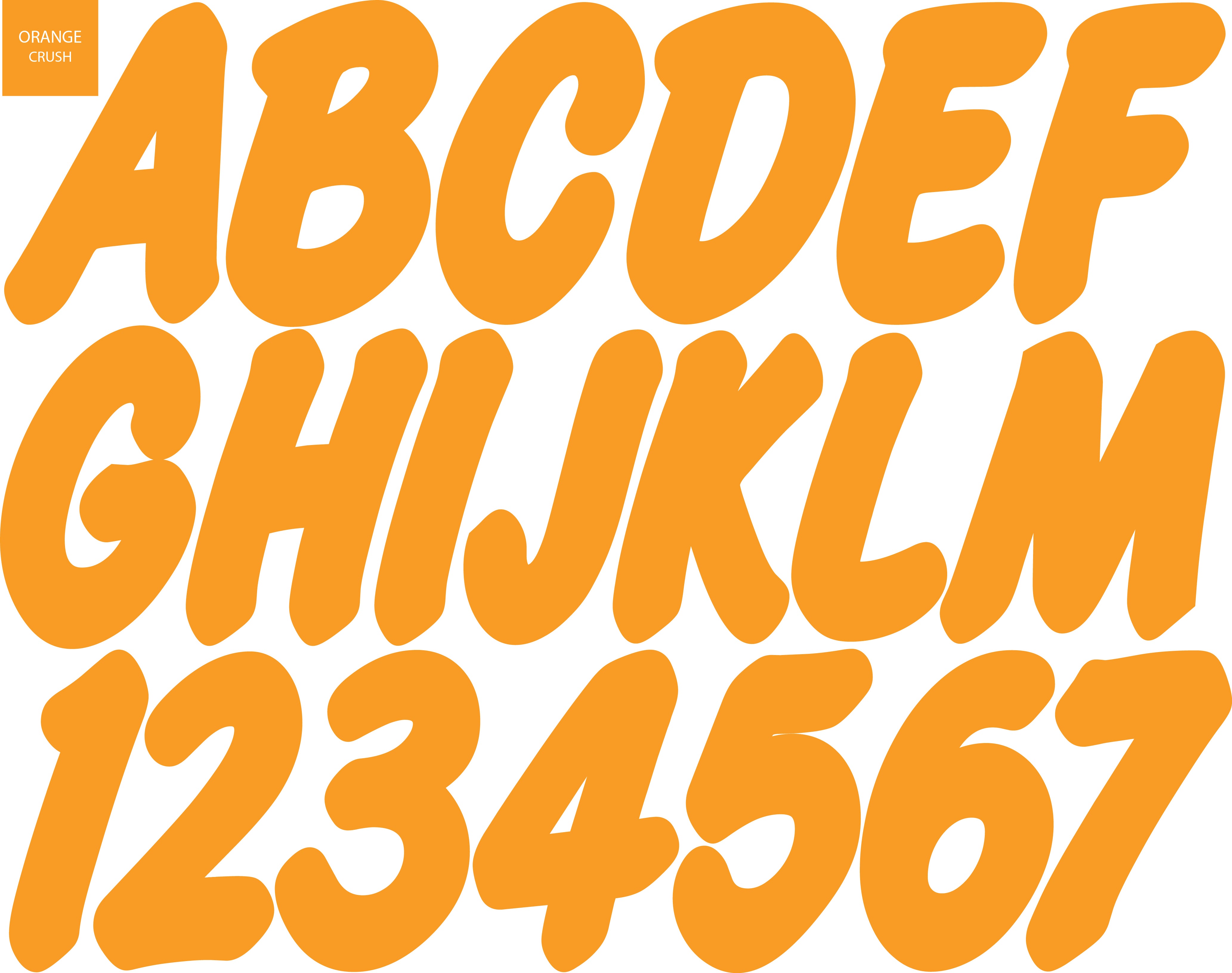 Stiffie Whip-One Orange Crush Super Sticky 3" Alpha Numeric Registration Identification Numbers Stickers Decals for Sea-Doo Spark, Inflatable Boats, Ribs, Hypalon/PVC, PWC and Boats