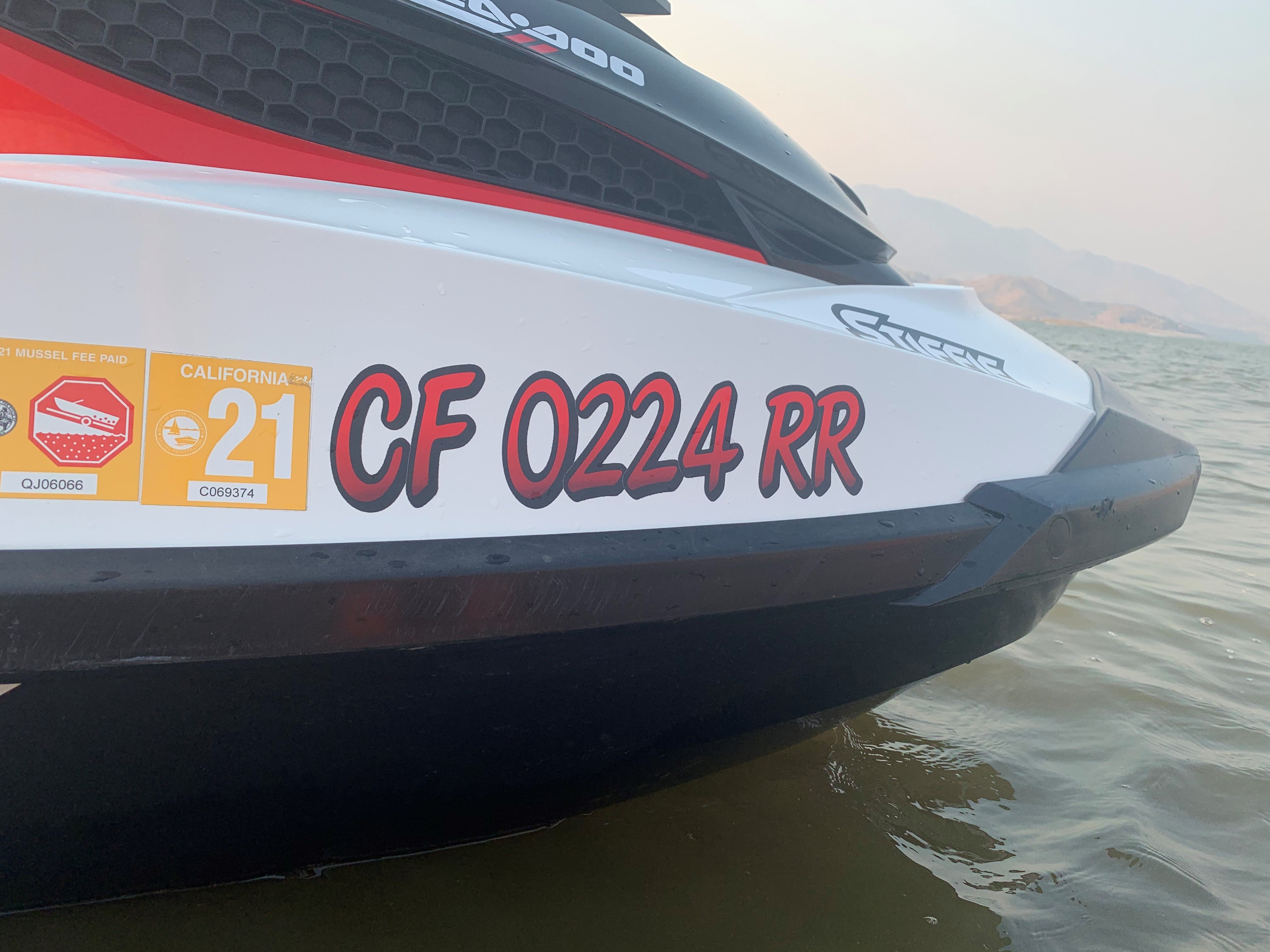Whipline Solid Black/Metallic Silver 3 Boat & PWC Registratio Whipline Solid Black/Metallic Silver 3 Boat & PWC Registratio