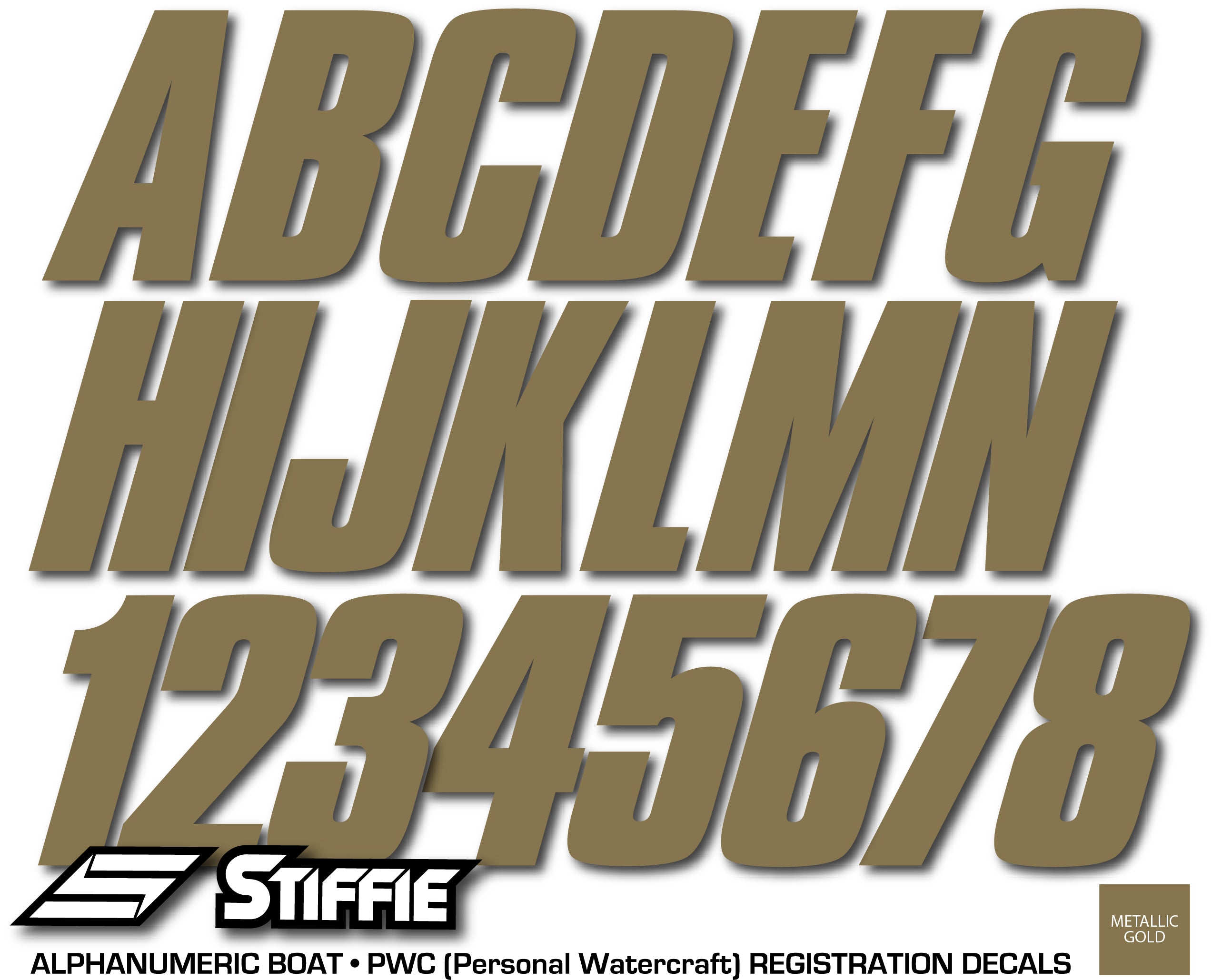 Atv Letters STIFFIE Shift Metallic Gold 3