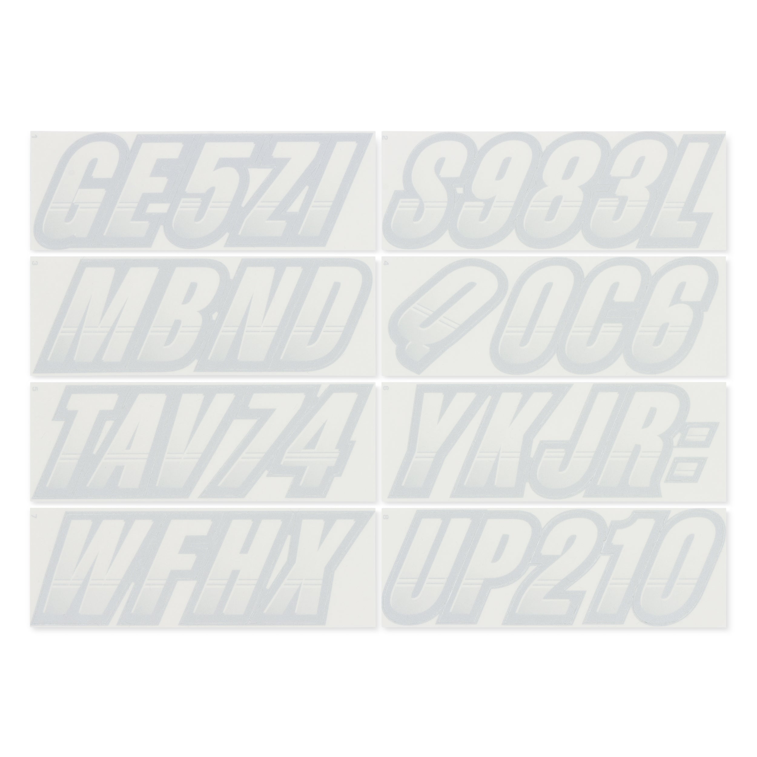 Transparent Registration Sticker STIFFIE Techtron Transparent Clear/Silver 3” Boat & PWC Registration D