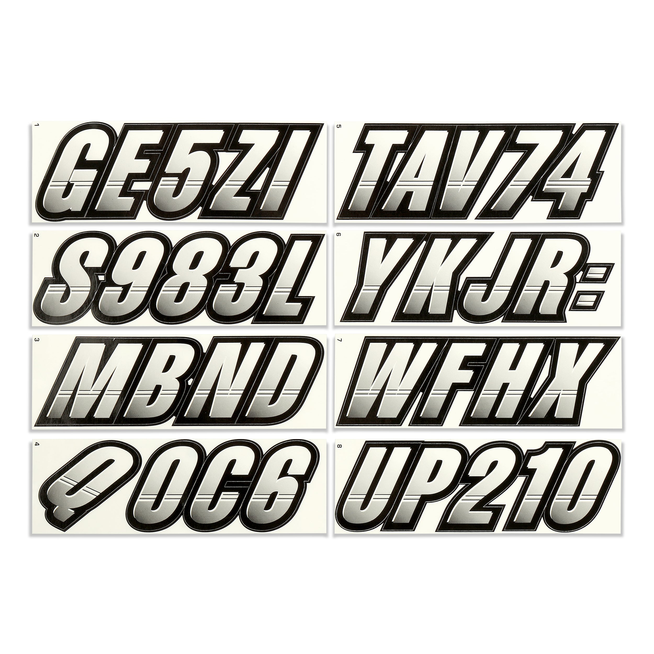 Transparent Registration Sticker STIFFIE Techtron Transparent Clear/Black 3” Boat & PWC Registration De