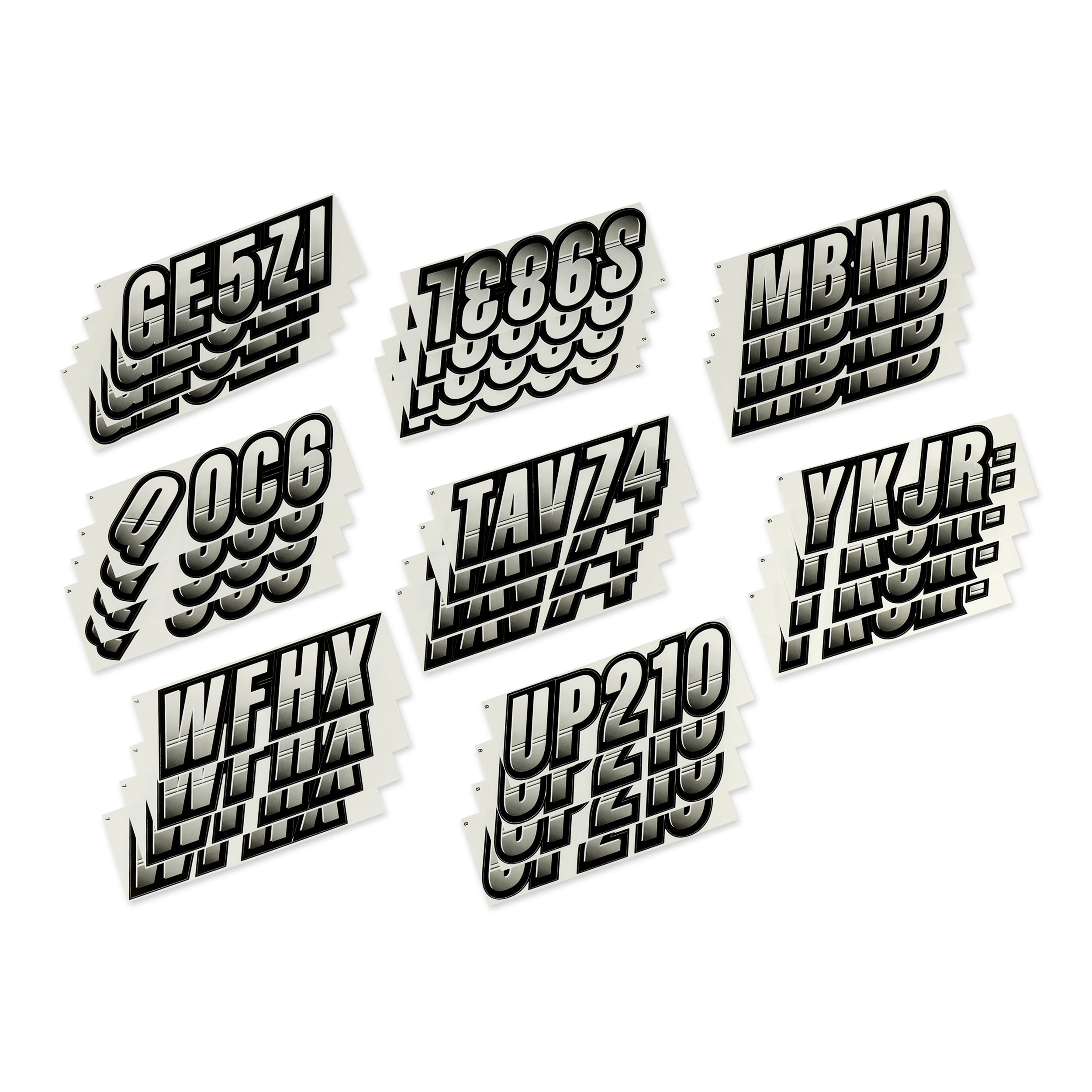 Transparent Registration Sticker STIFFIE Techtron Transparent Clear/Black 3” Boat & PWC Registration De