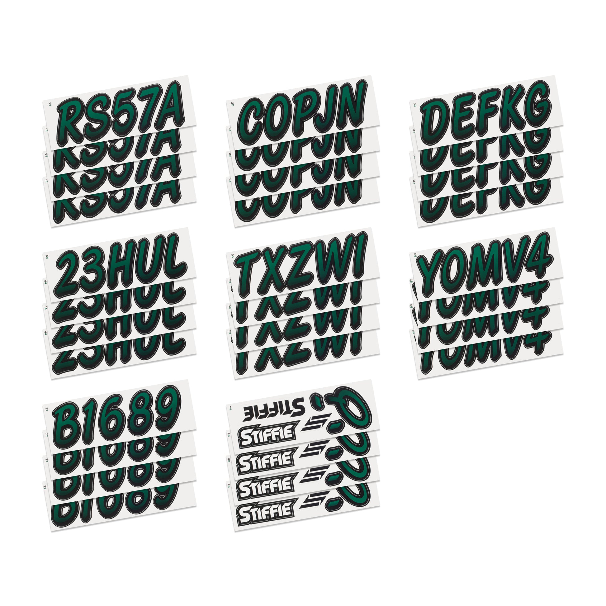 STIFFIE Whipline WL101 Boat PWC Numbers Decal Registration SeaDoo WHITE E. GREEN - Foto 9