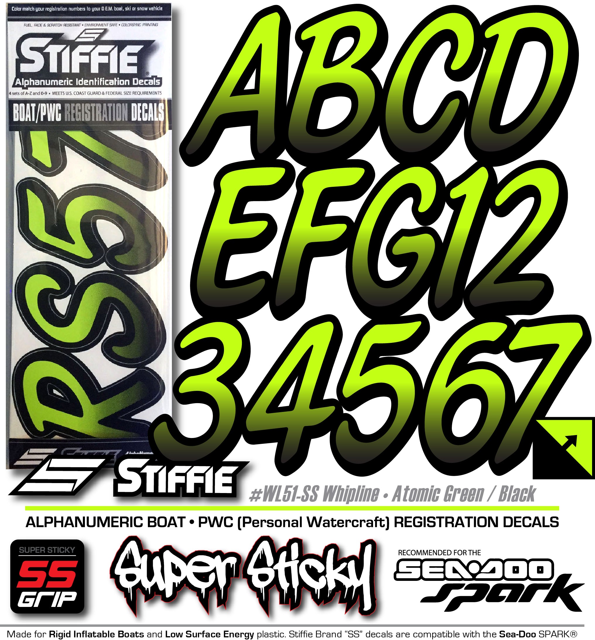STIFFIE Whipline Atomic Green/Black 3