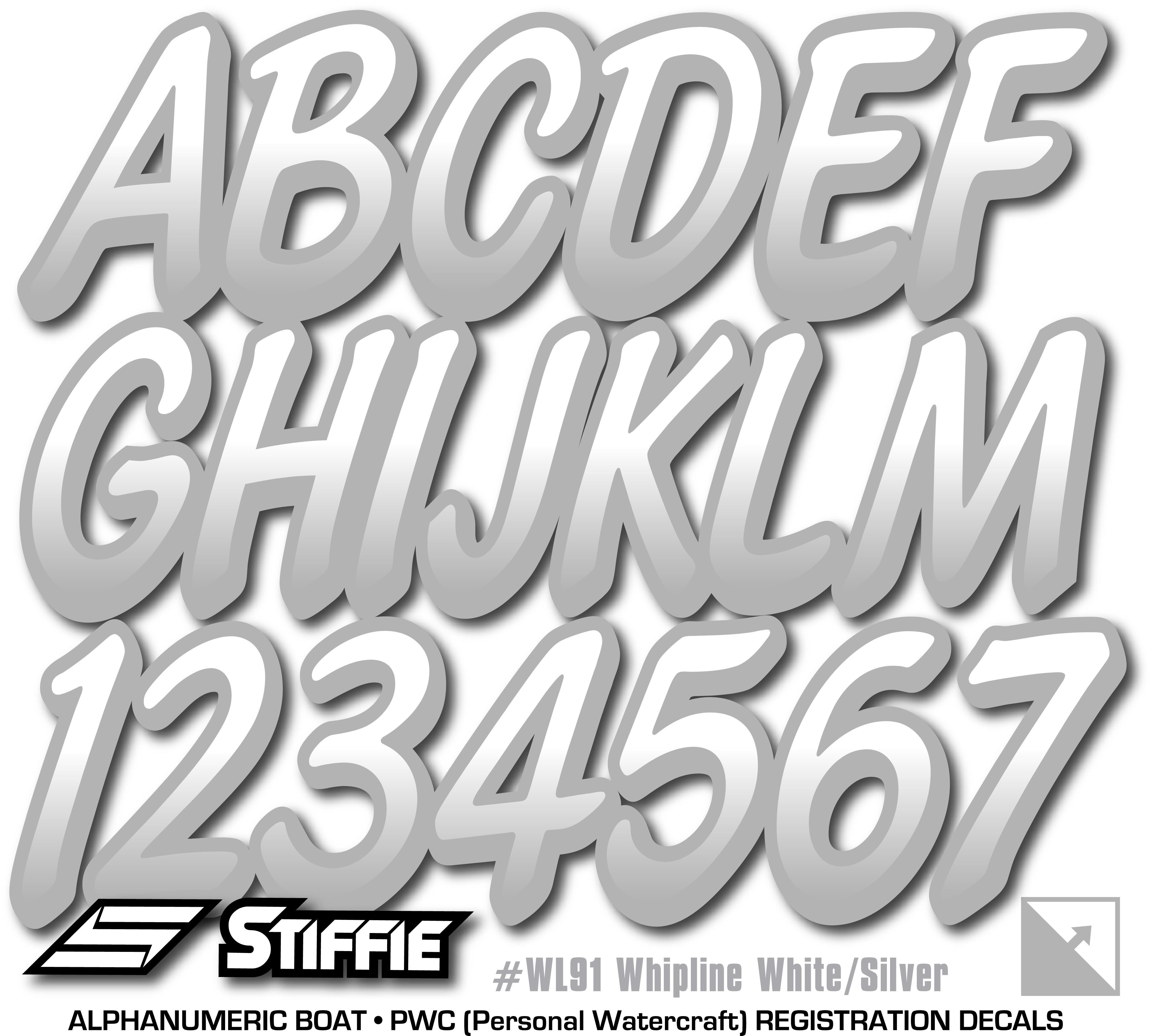 Atv Letters STIFFIE Whipline White/Silver 3